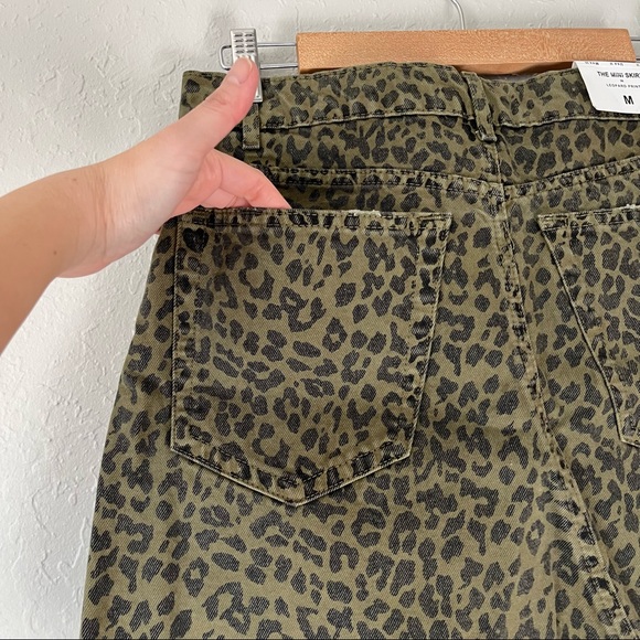 NWT Zara Leopard Print Mini Skirt Green M - Picture 10 of 15
